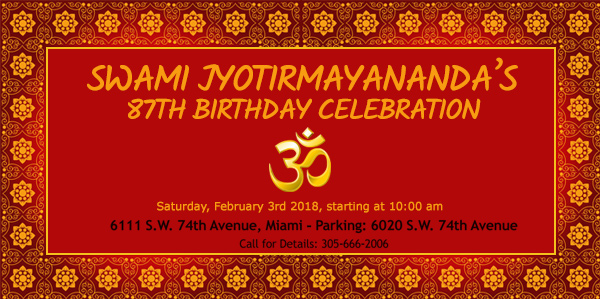 Swamiji's 87th Birthday Celebration